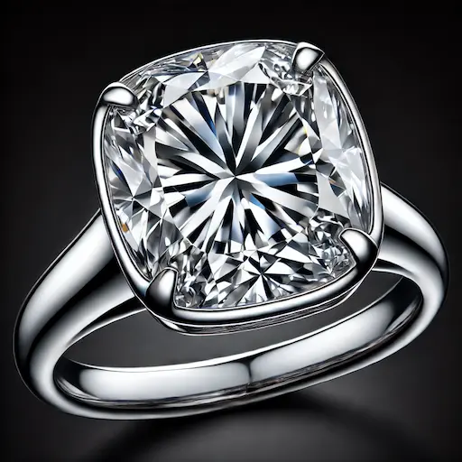 12ct Cushion cut Diamond Ring