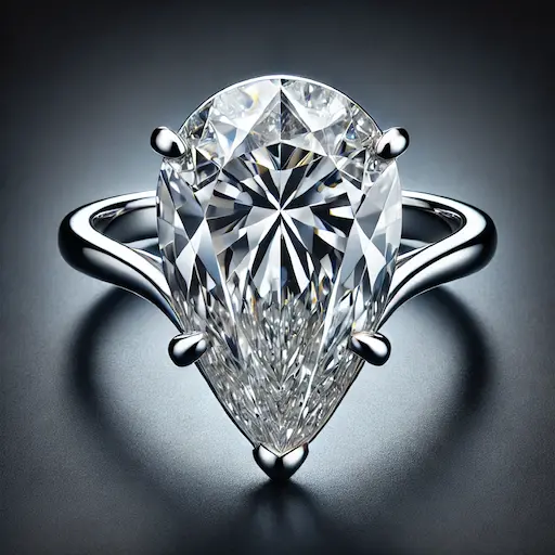 12ct Pear cut Diamond Ring